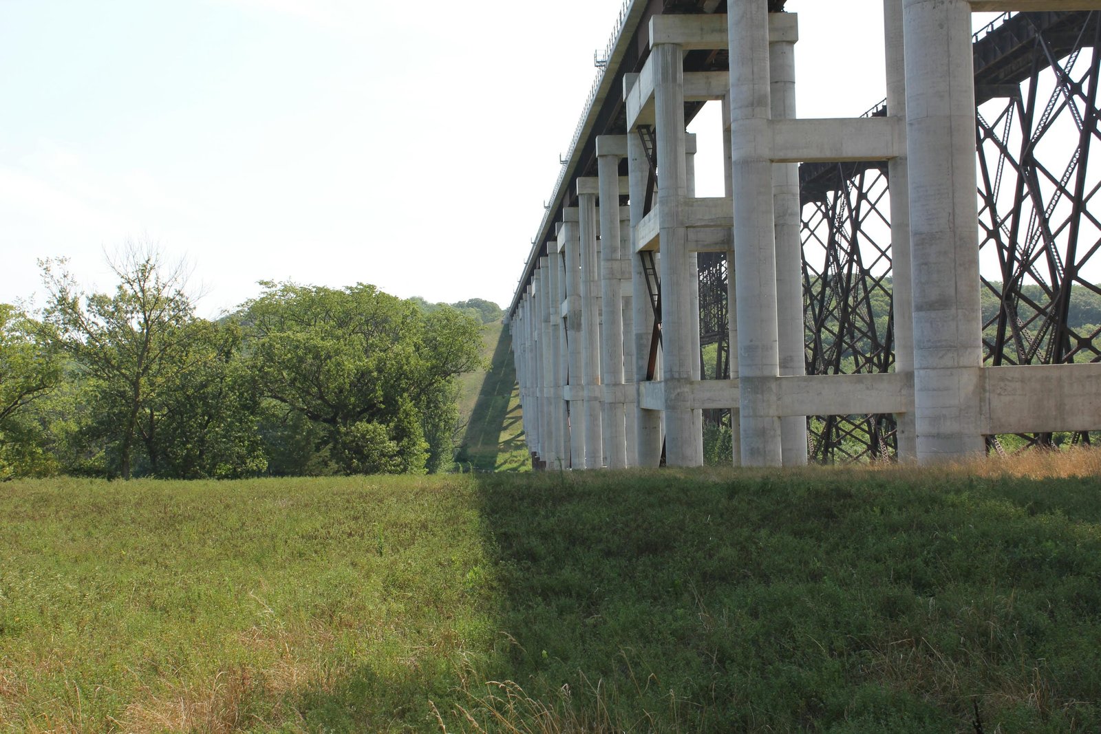 Looking east